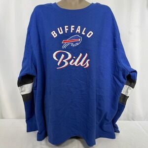Buffalo Bills NFL Football Royal Blue Jersey Sweatshirt Women's 4X NWT